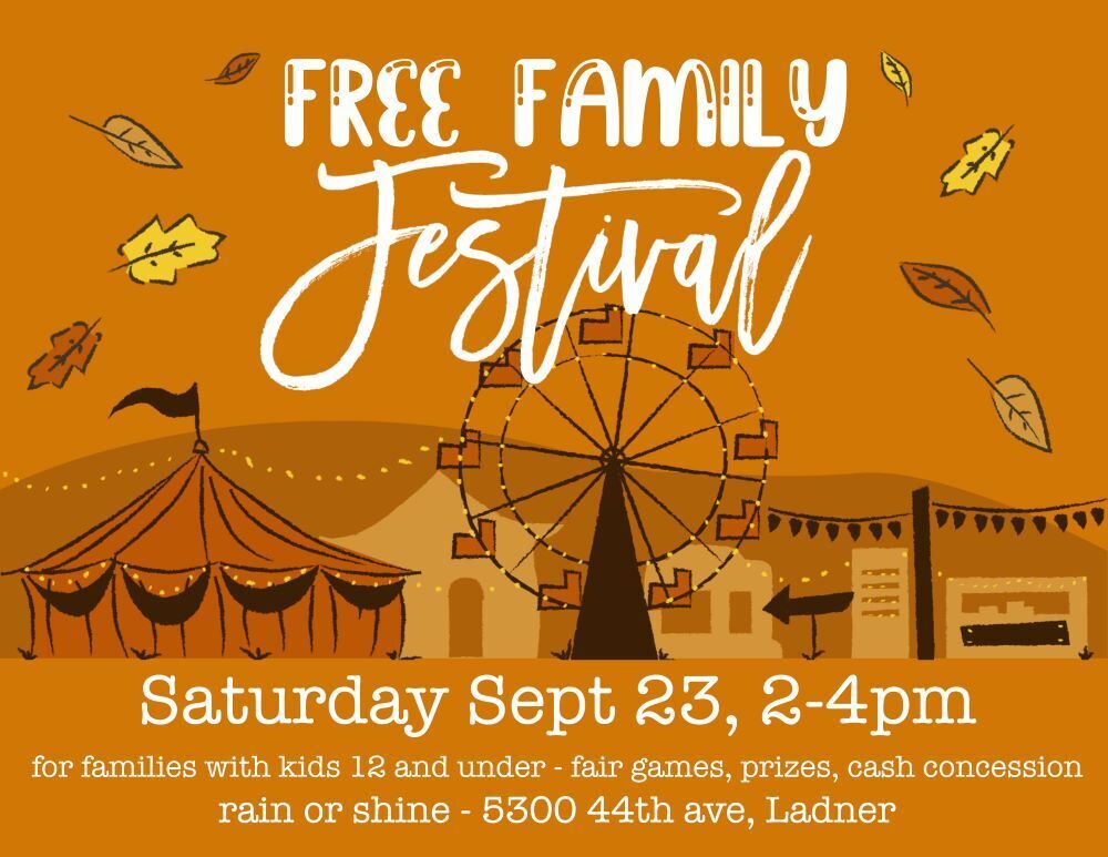Families with children ages 12 and under are invited to join us for a family festival