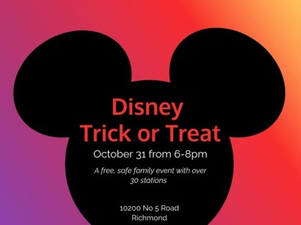 Invitation to the Disney Trick or Treat Event