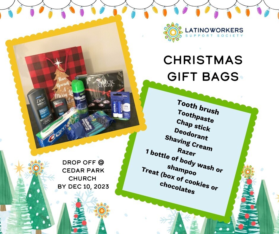 Deadline to bring in Gift Bags Dec 10